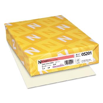 Neenah Paper® Classic Linen Classic Natural White Smooth 24 lb. Writing Watermarked 8.5x11 in. 500 Sheets per Ream